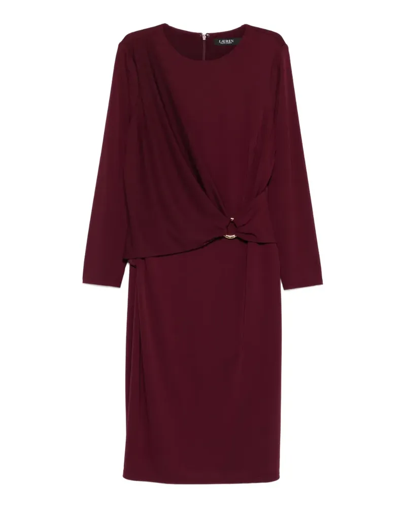 Ralph Lauren draped buckle midi dress - Rot Rot