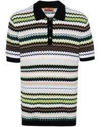 Missoni Poloshirt mit Zickzackmuster Schwarz