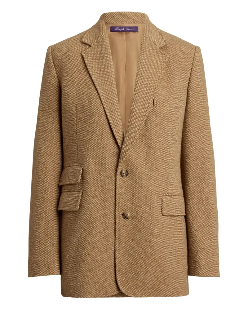 Ralph Lauren Eli basketweave tweed blazer - Braun Braun