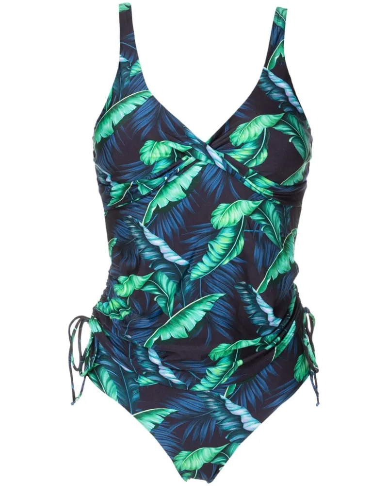 Lygia & Nanny Bruma Tankini mit Blatt-Print - Blau Blau