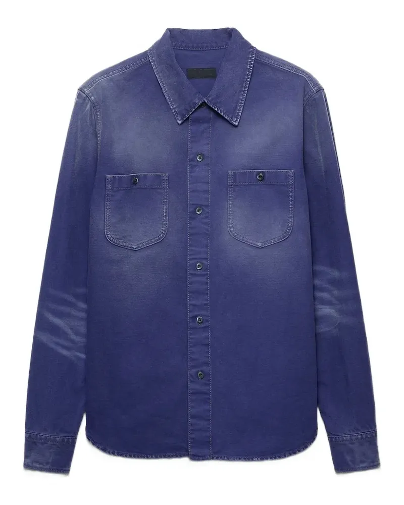 Prada Hemd mit Brusttasche - Blau Blau