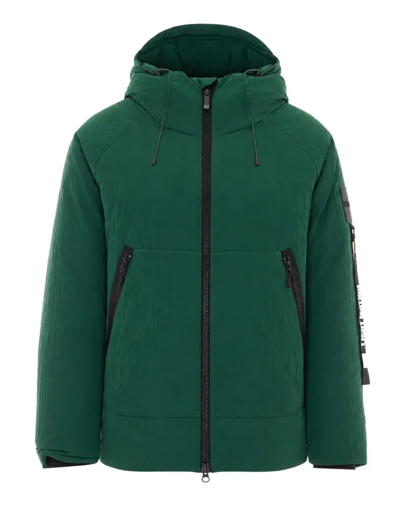 OUTHERE Kapuzenjacke mit Logo-Patch - Grün Grün
