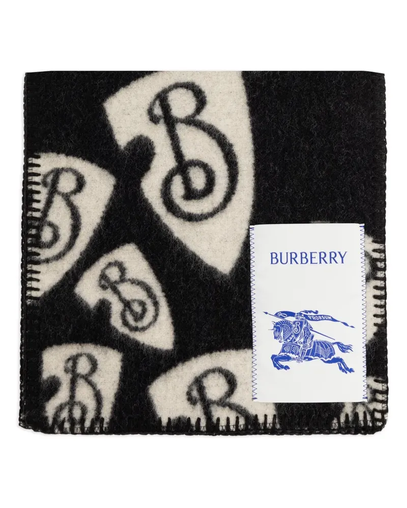 Burberry Schal mit Monogramm-Patch - Schwarz Schwarz