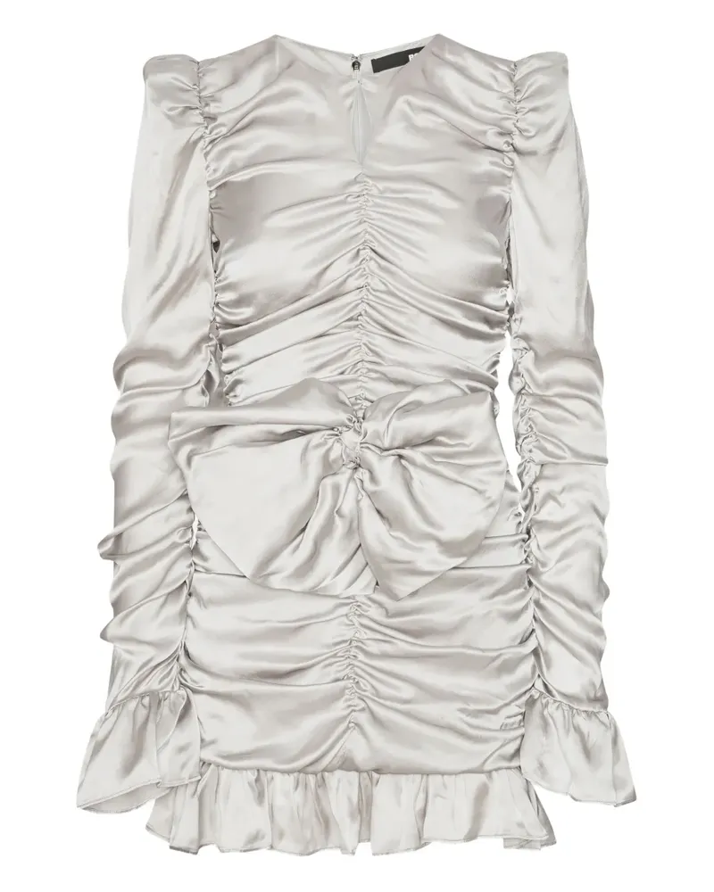 ROTATE Birger Christensen Kleid mit Schleife - Silber Silber