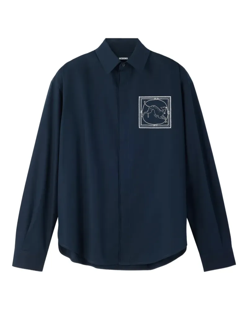 Jacquemus Langärmeliges The Simon Hemd - Blau Blau