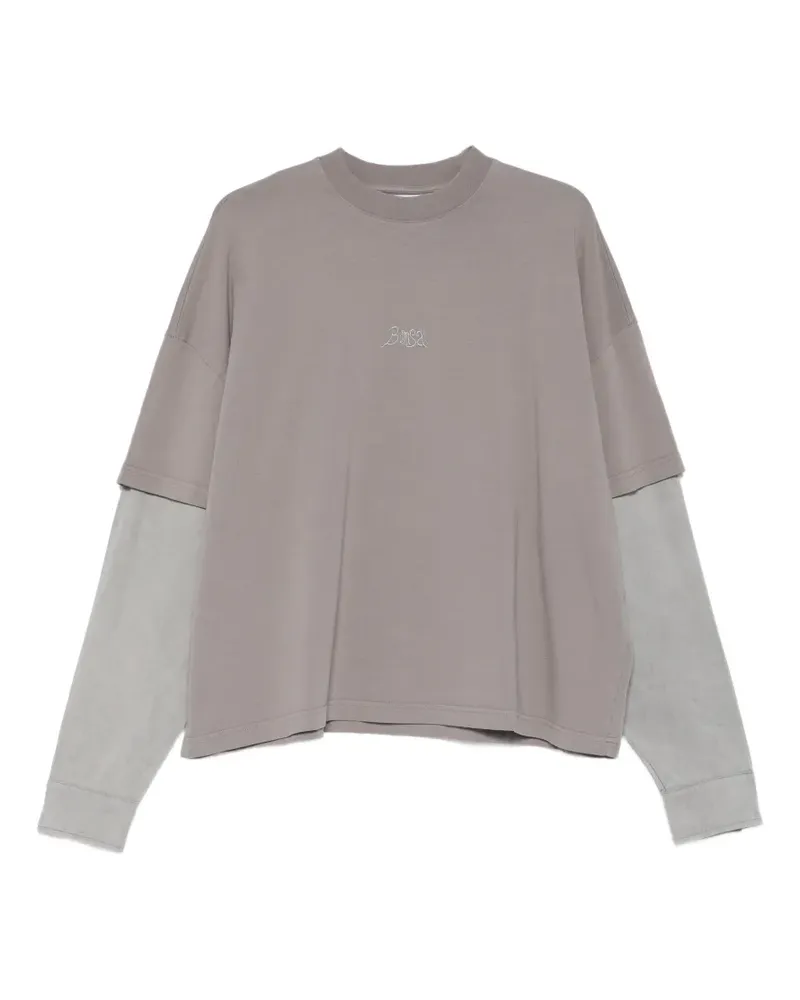 BONSAI embroidered-logo T-shirt - Braun Braun