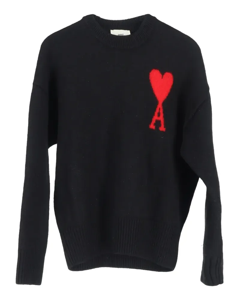 AMI Paris Pullover mit rundem Ausschnitt - Schwarz Schwarz