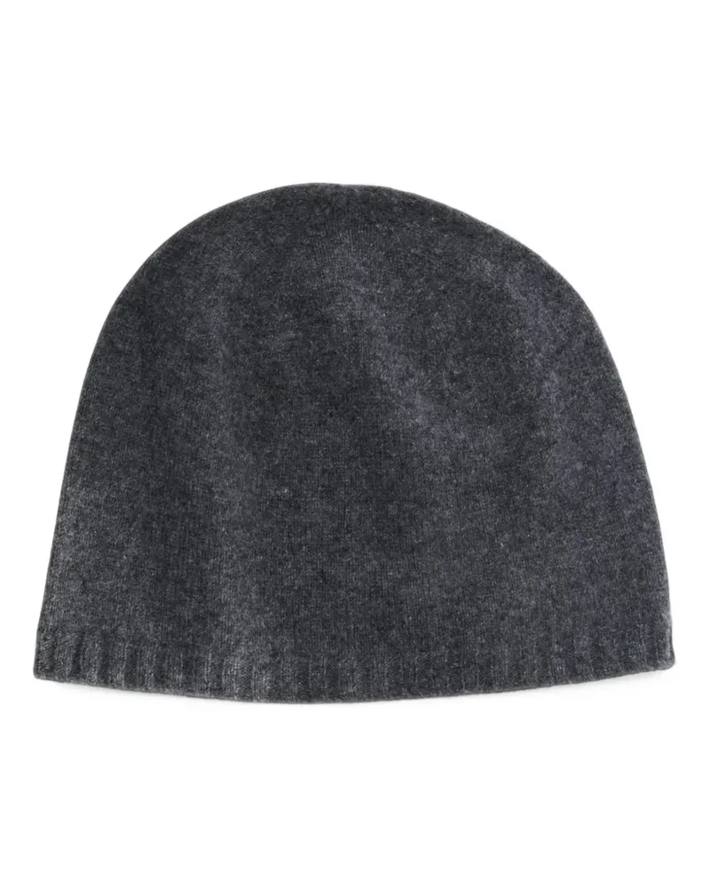 Ziggy Chen Slouchy ribbed-trim beanie hat - Grau Grau