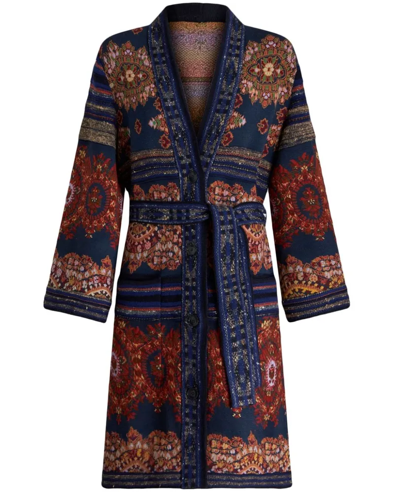 Etro Trenchcoat mit Paisley-Print - Blau Blau