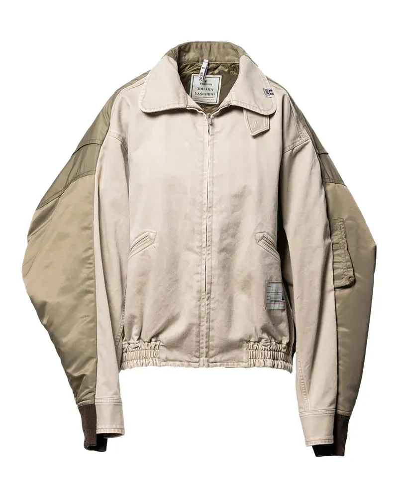 MIHARAYASUHIRO zip-up bomber jacket - Nude Nude