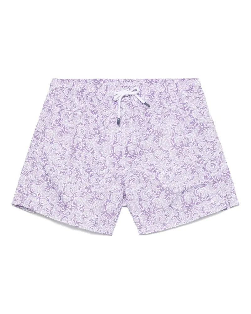 Fedeli Badeshorts mit Blumen-Print - Violett Violett