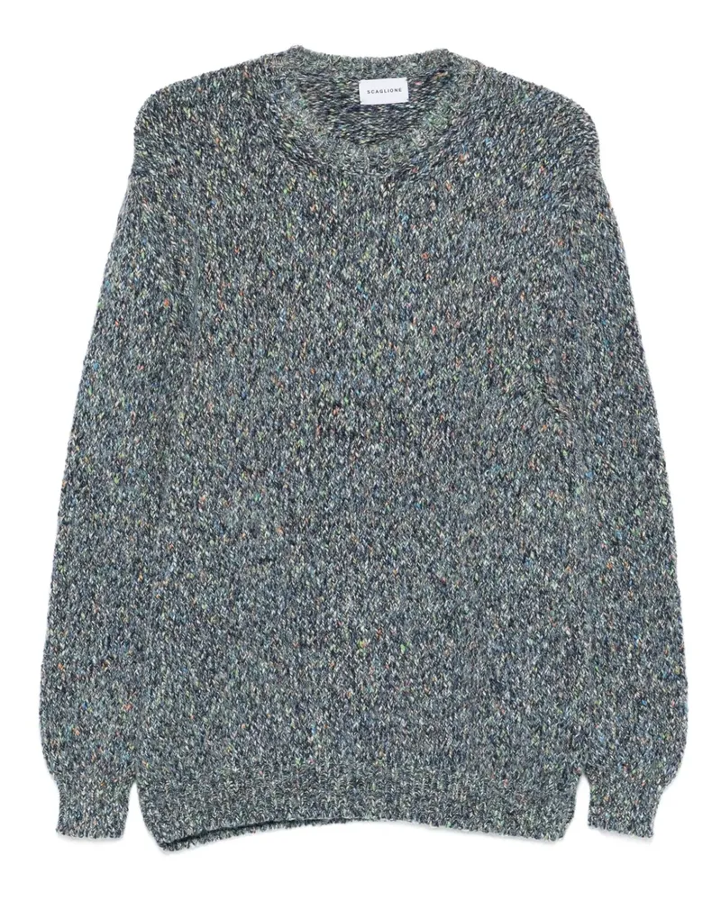 Scaglione Melierter Pullover - Blau Blau