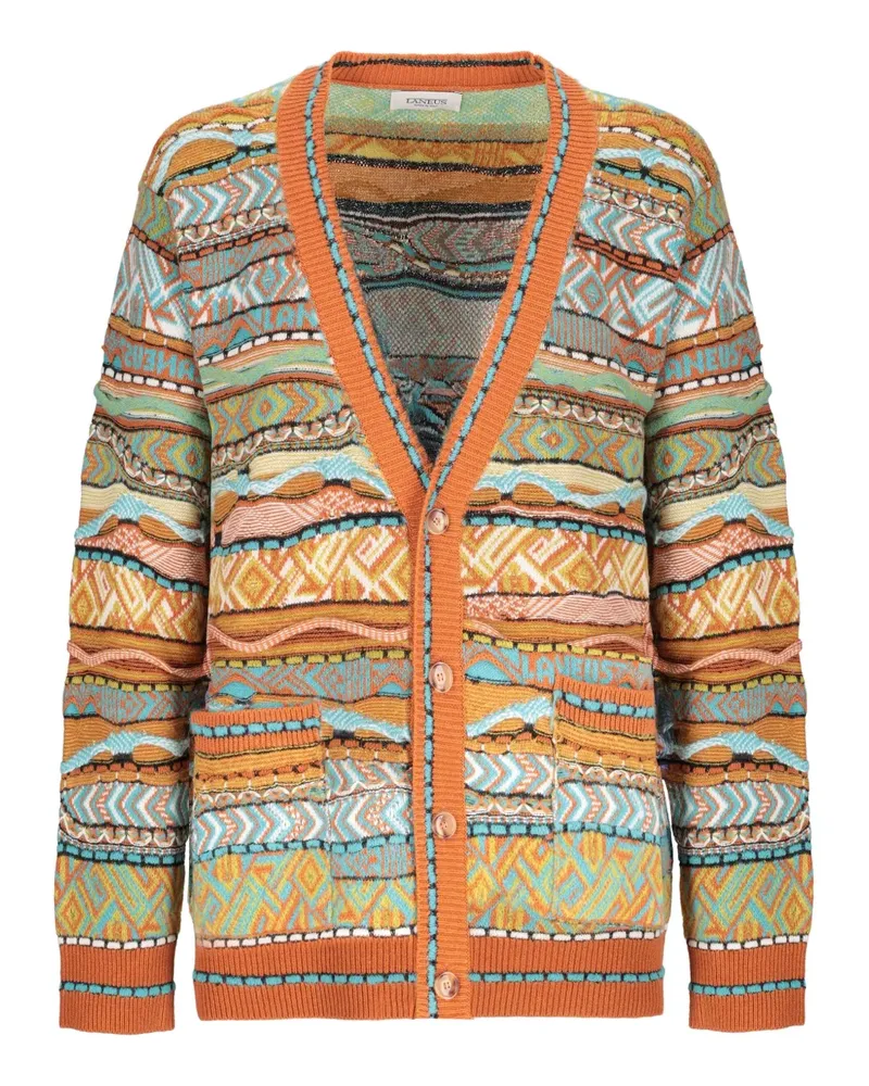Laneus V-neck cardigan - Orange Orange
