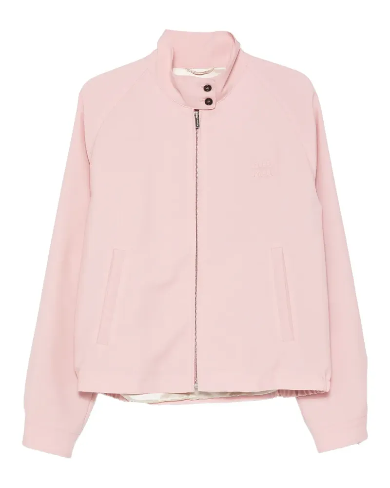 Miu Miu logo-embroidered jacket - Rosa Rosa