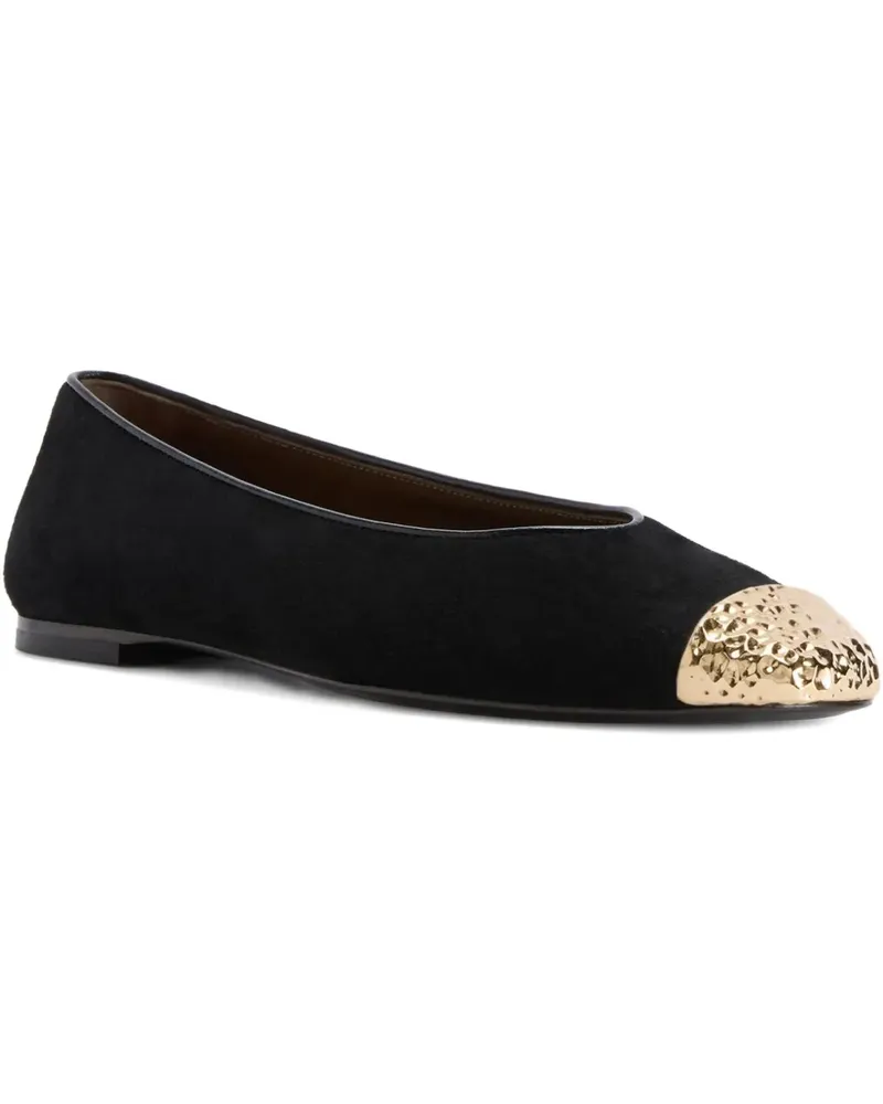 Giuseppe Zanotti Georgia Ballerinas aus Leder - Schwarz Schwarz