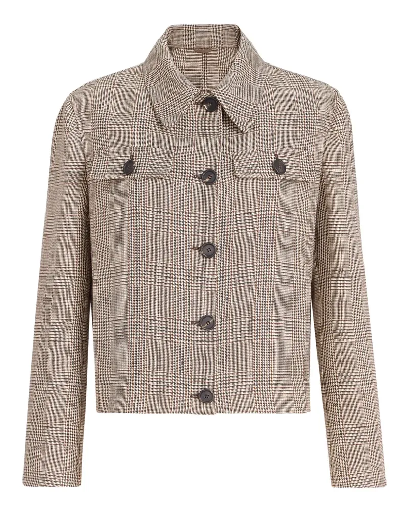 Brunello Cucinelli monili-detail button-fastening jacket - Nude Nude