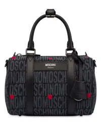 Moschino Reisetasche mit Logo-Print Schwarz