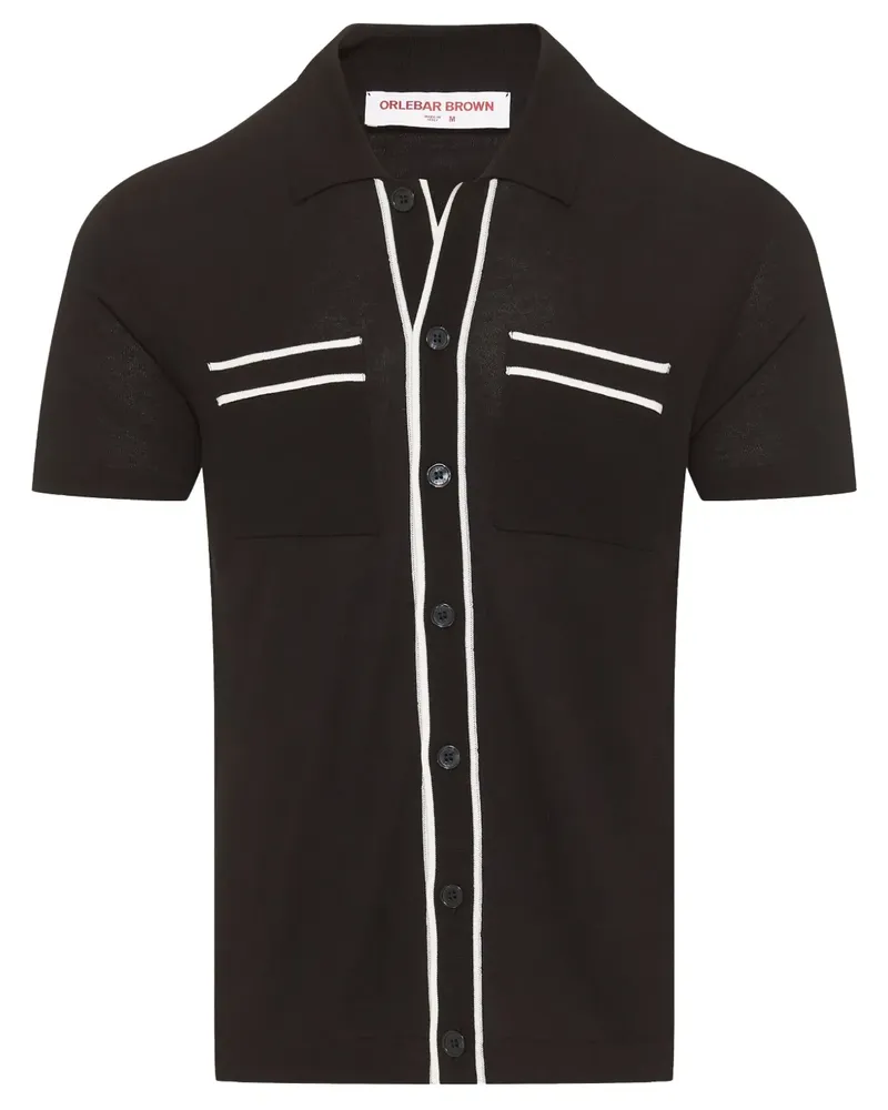 Orlebar Brown Keeling Hemd - Schwarz Schwarz