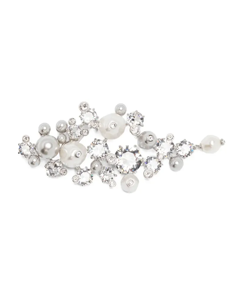 Swarovski Brosche mit Kristallperlen - Silber Silber