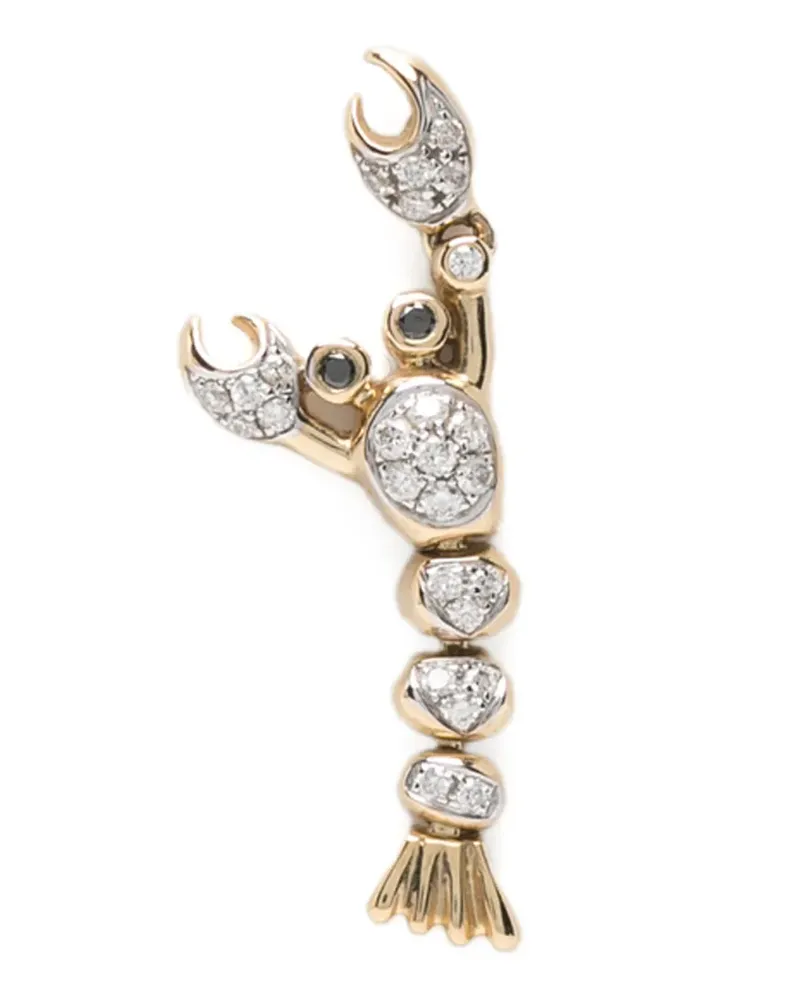 Yvonne Léon Mini-Ohrring mit Hummermotiv - Gold Gold