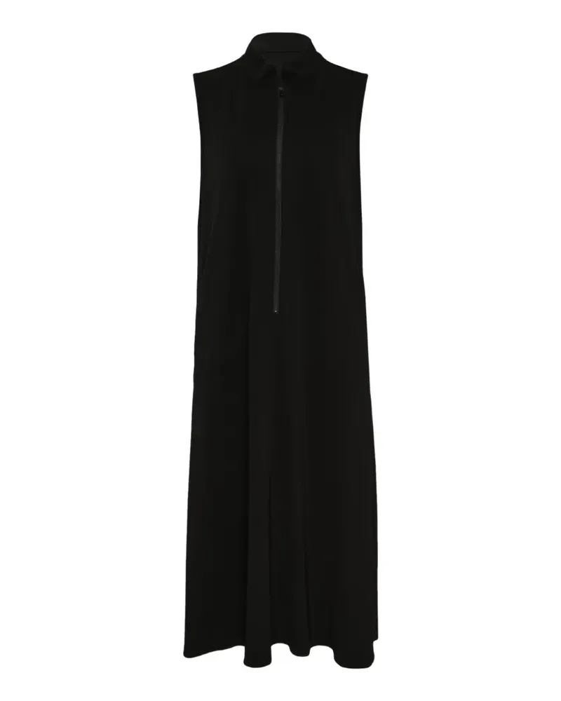Yohji Yamamoto sleeveless stand-collar maxi dress - Schwarz Schwarz