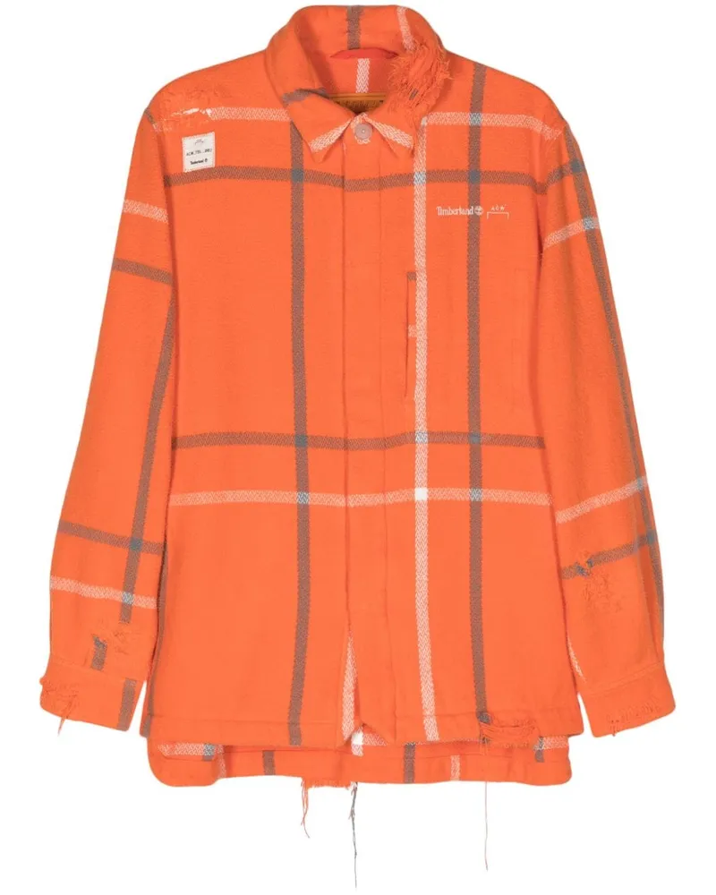 ACW* x Timberland® karierte Hemdjacke Orange