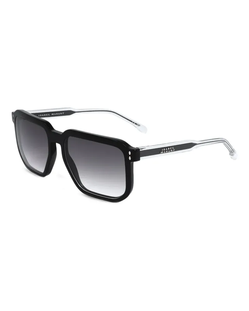 Isabel Marant Sonnenbrille mit eckigem Gestell - Schwarz Schwarz