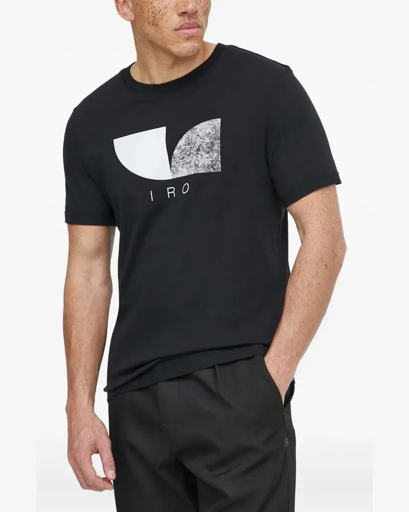 IRO Orlando T-Shirt mit grafischem Print - Schwarz Schwarz