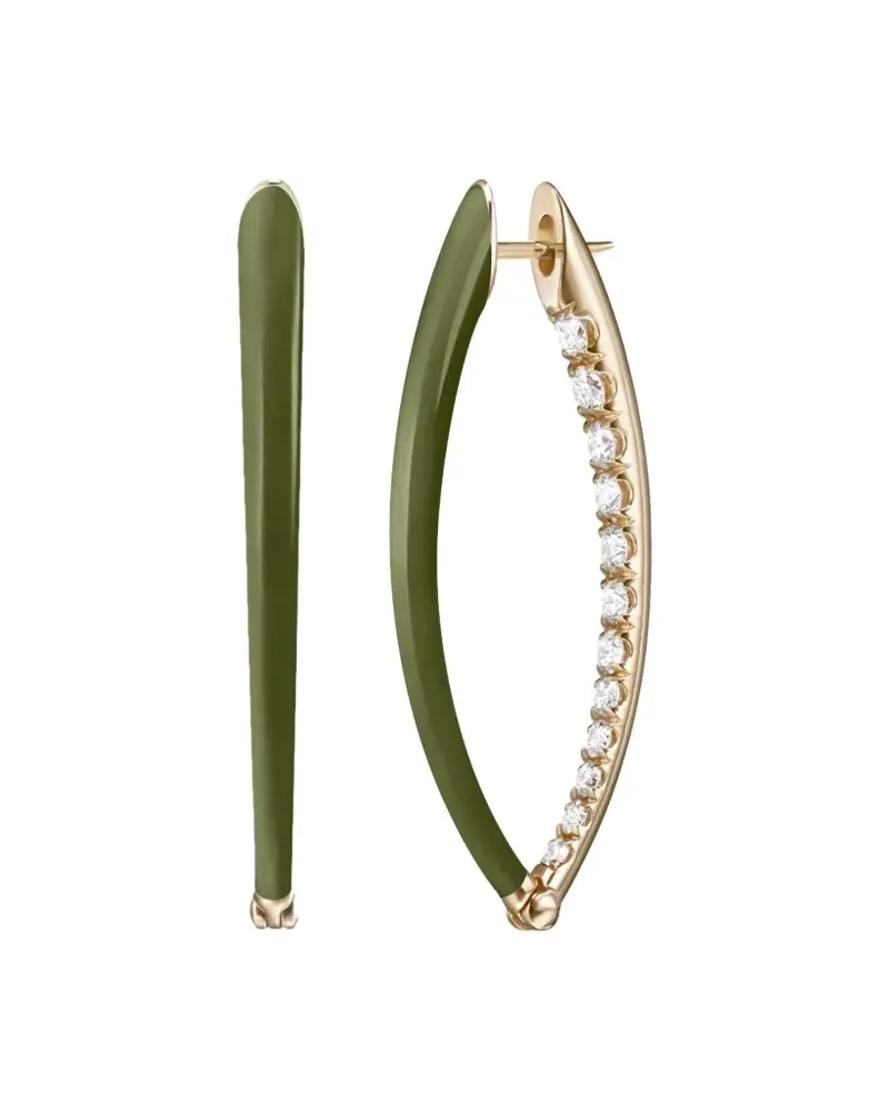 Melissa Kaye 18kt Cristina Rotgoldohrringe mit Diamanten Gold