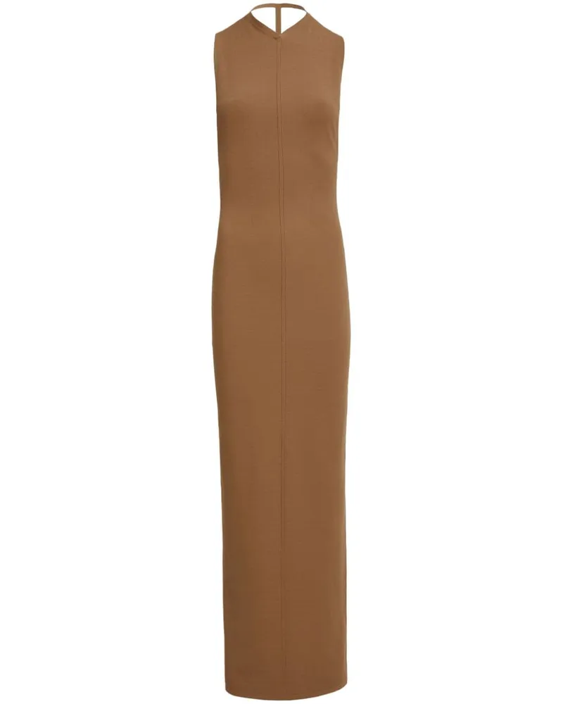 KHAITE Maxikleid mit V-Ausschnitt - Braun Braun