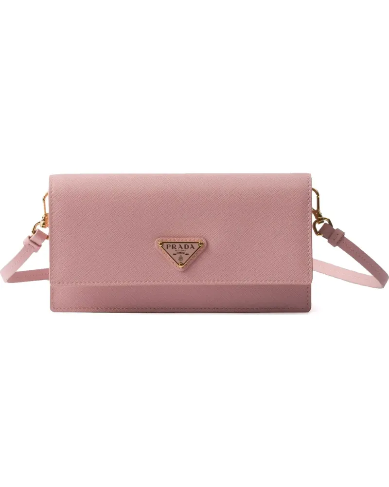 Prada Mini-Tasche mit Triangel-Logo - Rosa Rosa