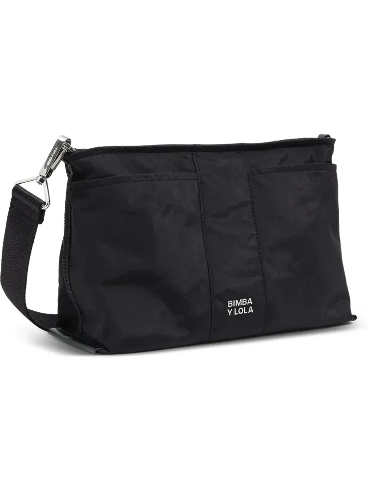 BIMBA Y LOLA Umhängetasche mit Logo-Riemen - Schwarz Schwarz