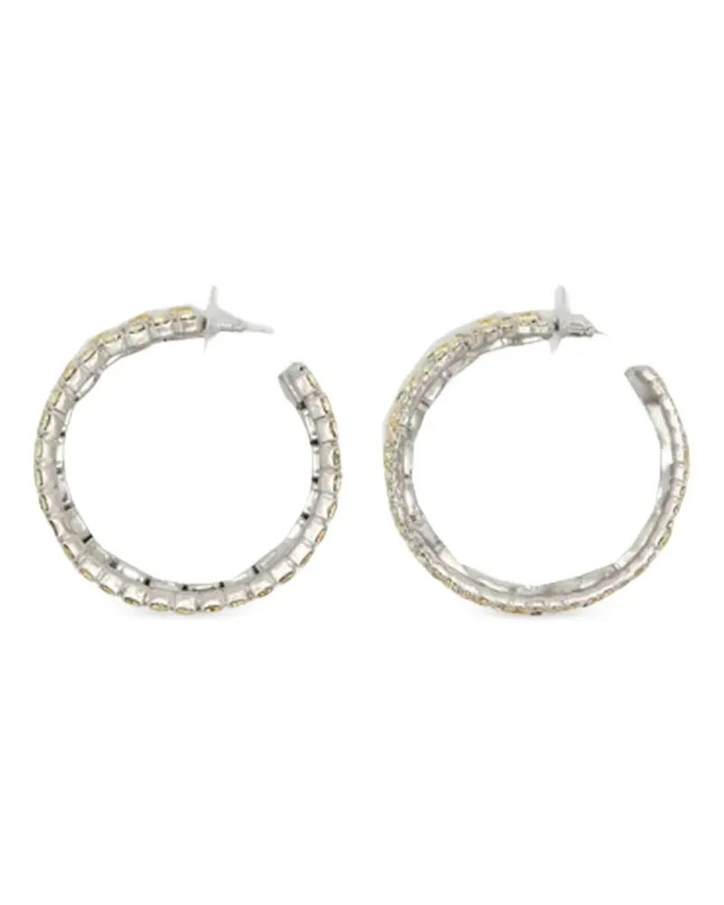Ermanno Scervino Creolen mit Kristallen - Silber Silber