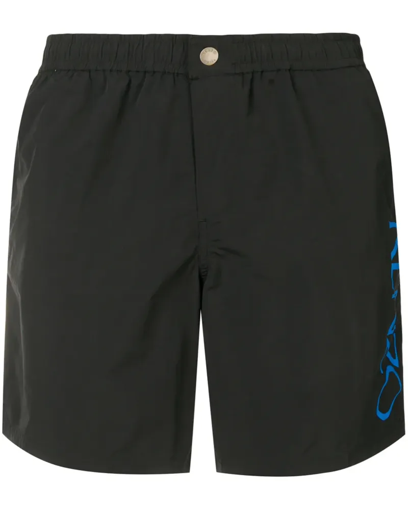 Kenzo Badeshorts mit Logo-Print - Schwarz Schwarz