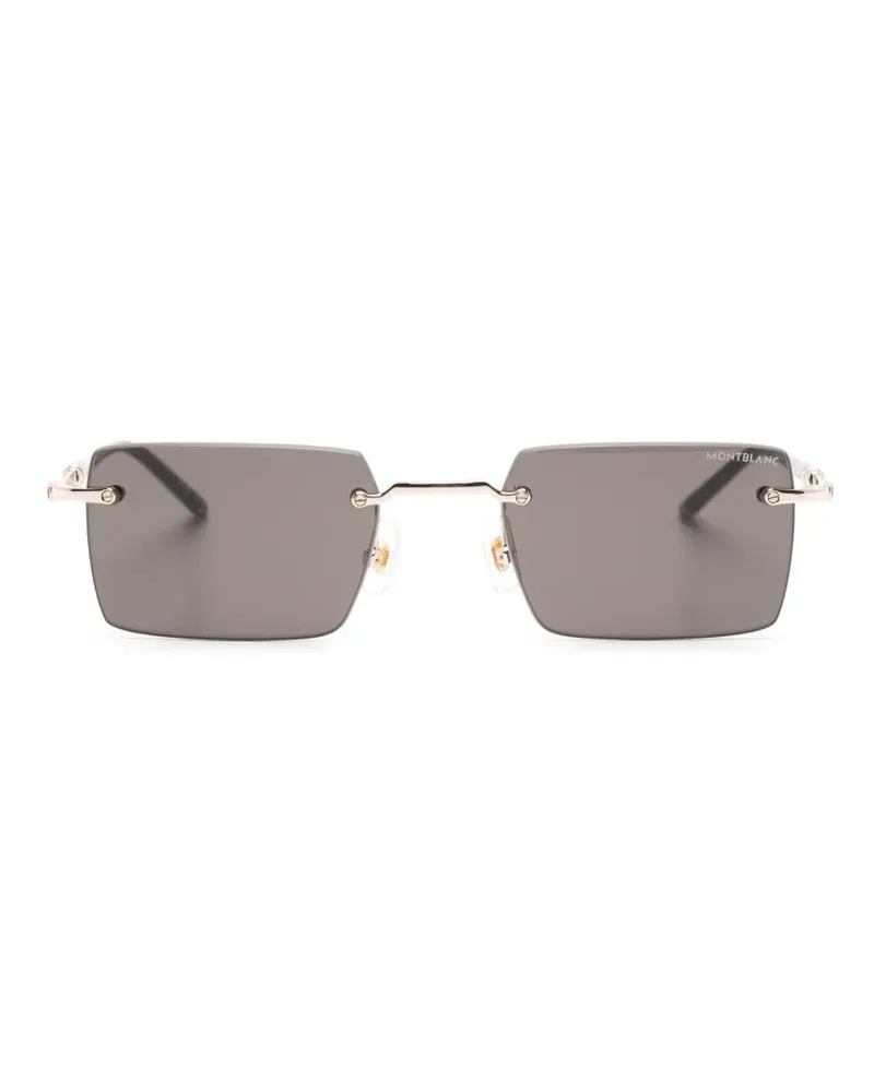 Montblanc rimless rectangle-frame sunglasses - Gold Gold