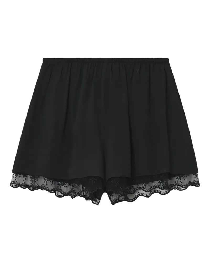 Simone Rocha Negligee lace-trim bow-detail shorts - Schwarz Schwarz