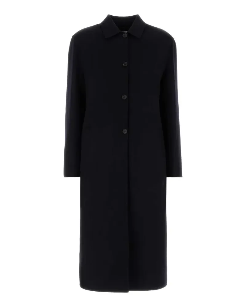 Jil Sander classic-collar single-breasted coat - Schwarz Schwarz