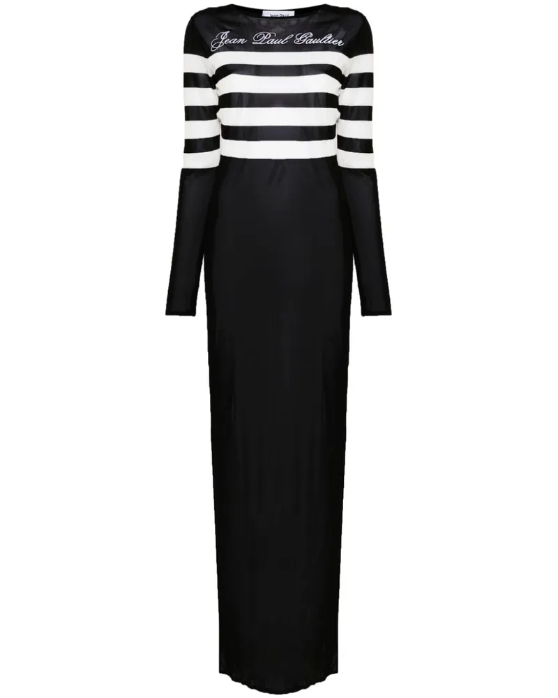 Jean Paul Gaultier Kleid mit Logo - Schwarz Schwarz
