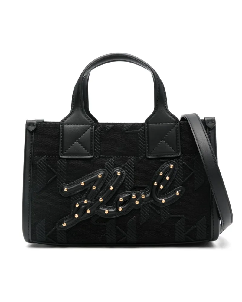 Karl Lagerfeld Shopper mit Monogramm - Schwarz Schwarz