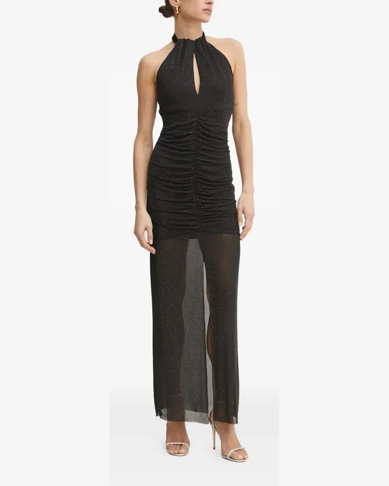 Guess Verziertes Neckholder-Midikleid - Schwarz Schwarz