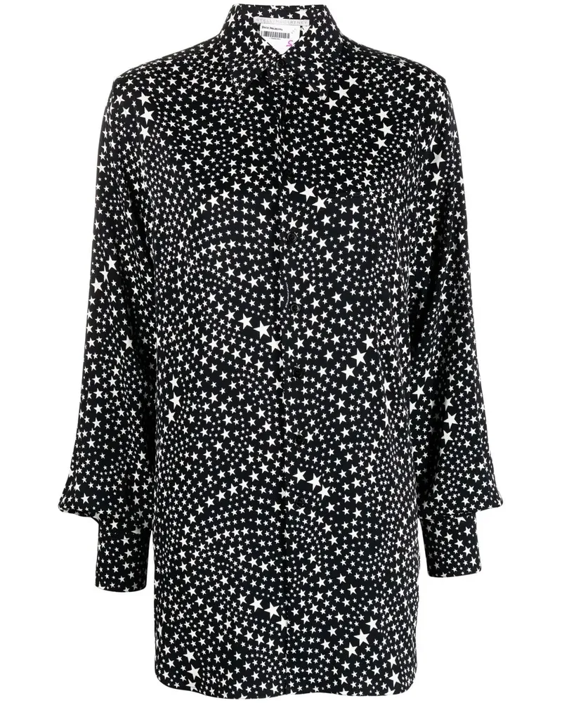 Stella McCartney Hemd mit Sterne-Print - Schwarz Schwarz