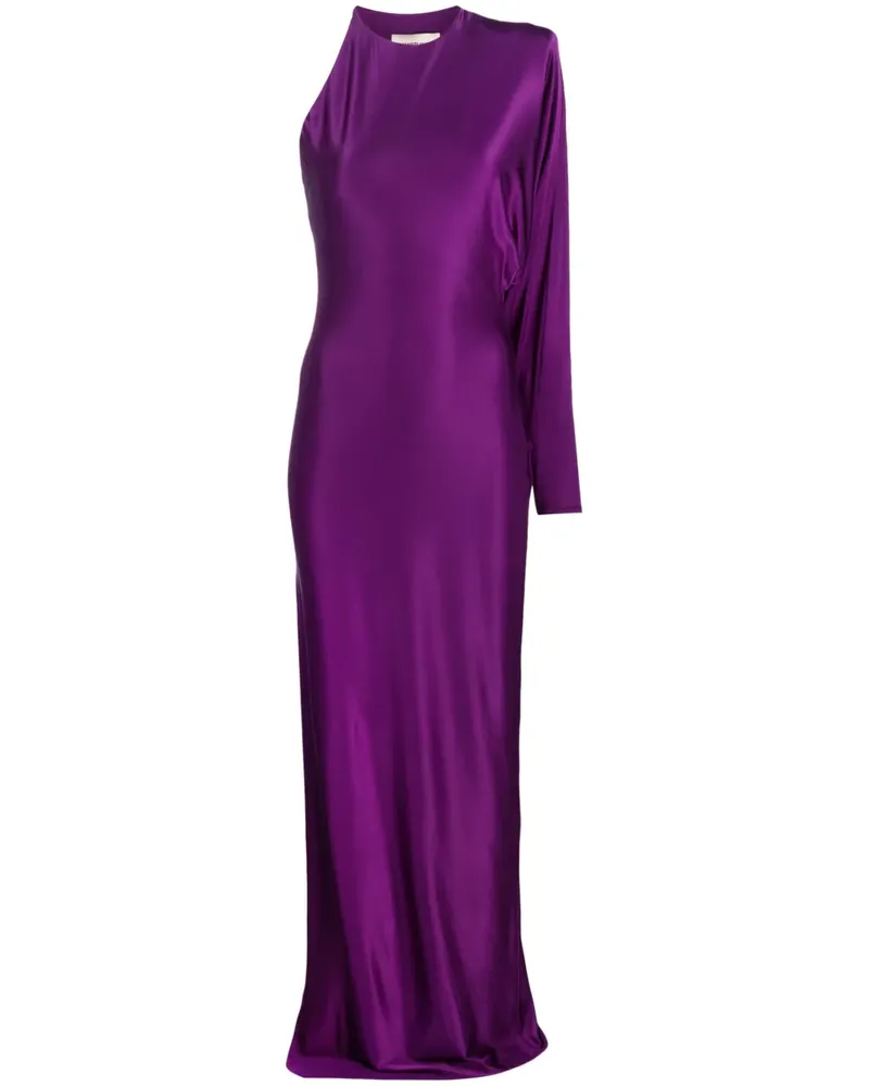 Alexandre Vauthier Schulterfreies Abendkleid mit Satin-Finish - Violett Violett