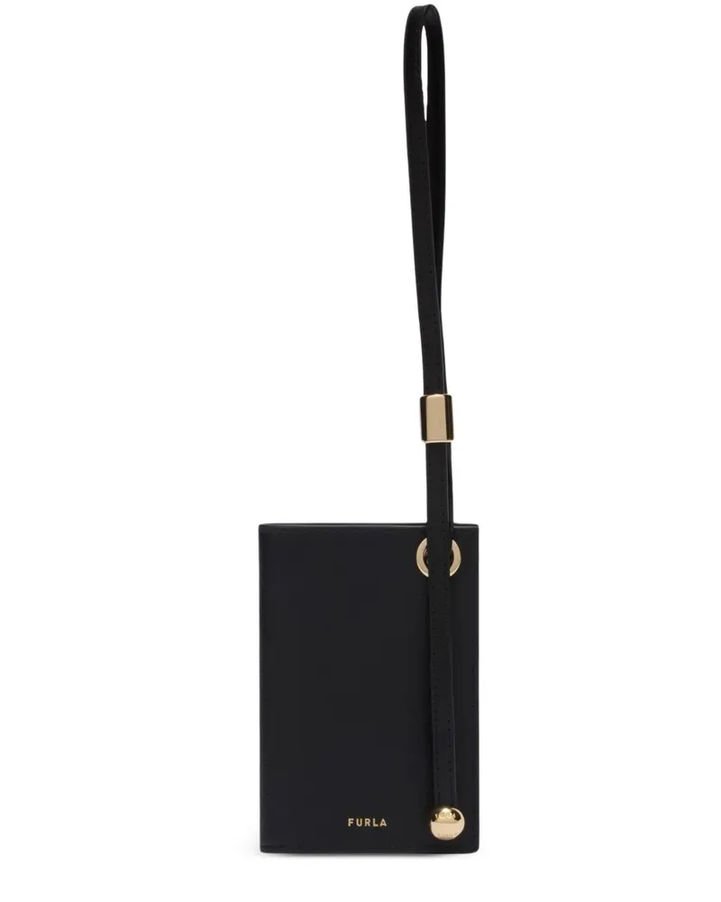 Furla Laura Kartenetui mit Riemen - Schwarz Schwarz