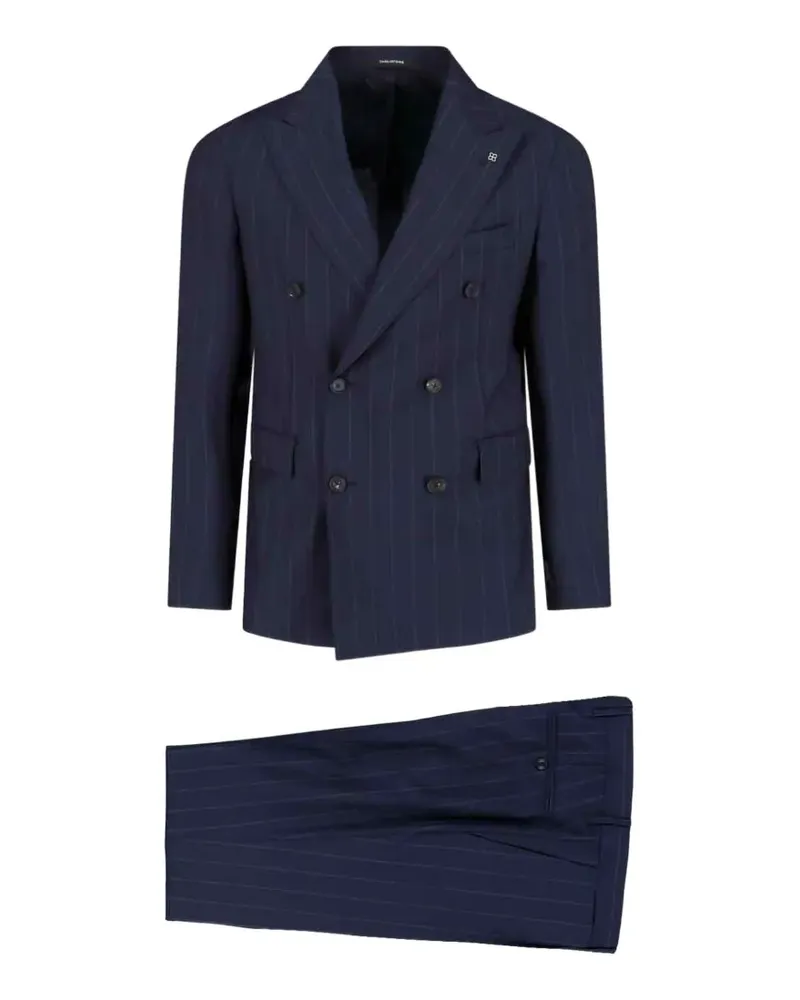 Tagliatore pinstripe double-breasted suit - Blau Blau