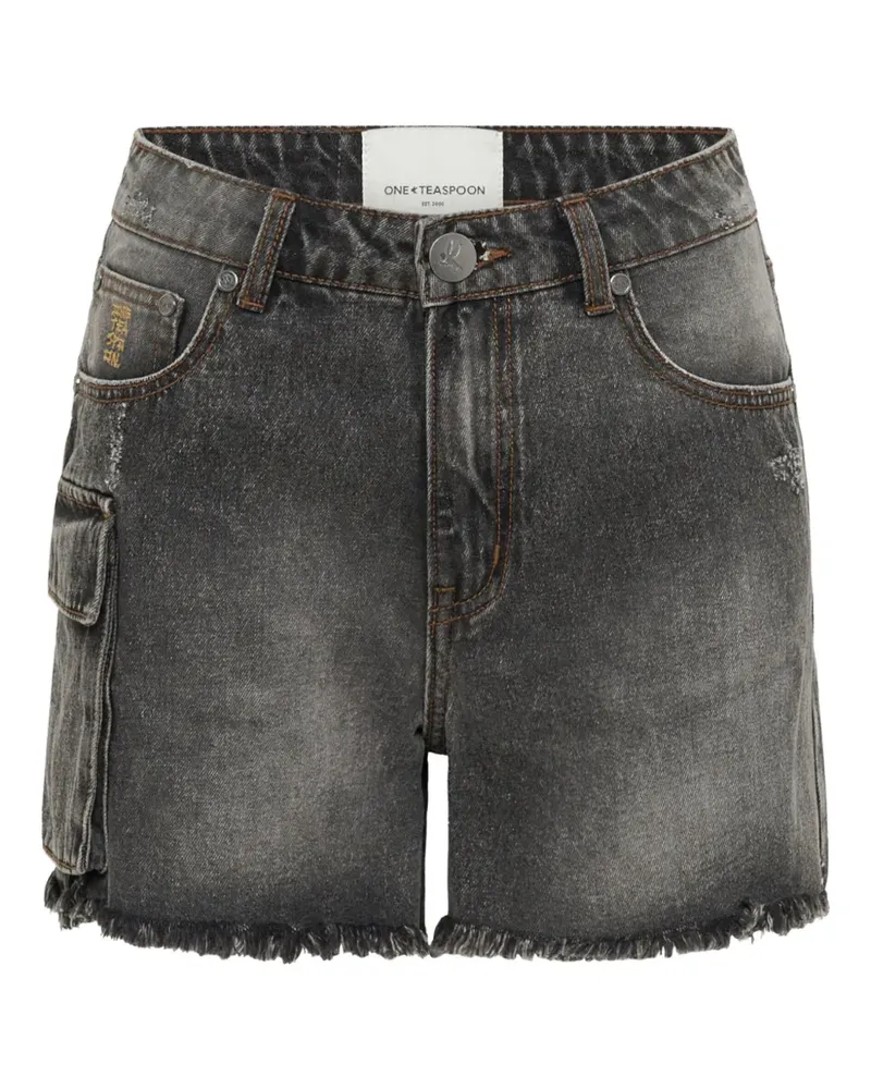 One Teaspoon Legends frayed cargo shorts - Grau Grau