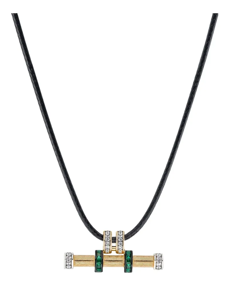 V JEWELLERY Maya crystal-embellished necklace - Gold Gold