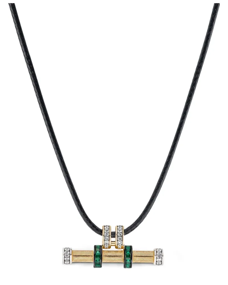 V JEWELLERY Maya crystal-embellished necklace - Gold Gold