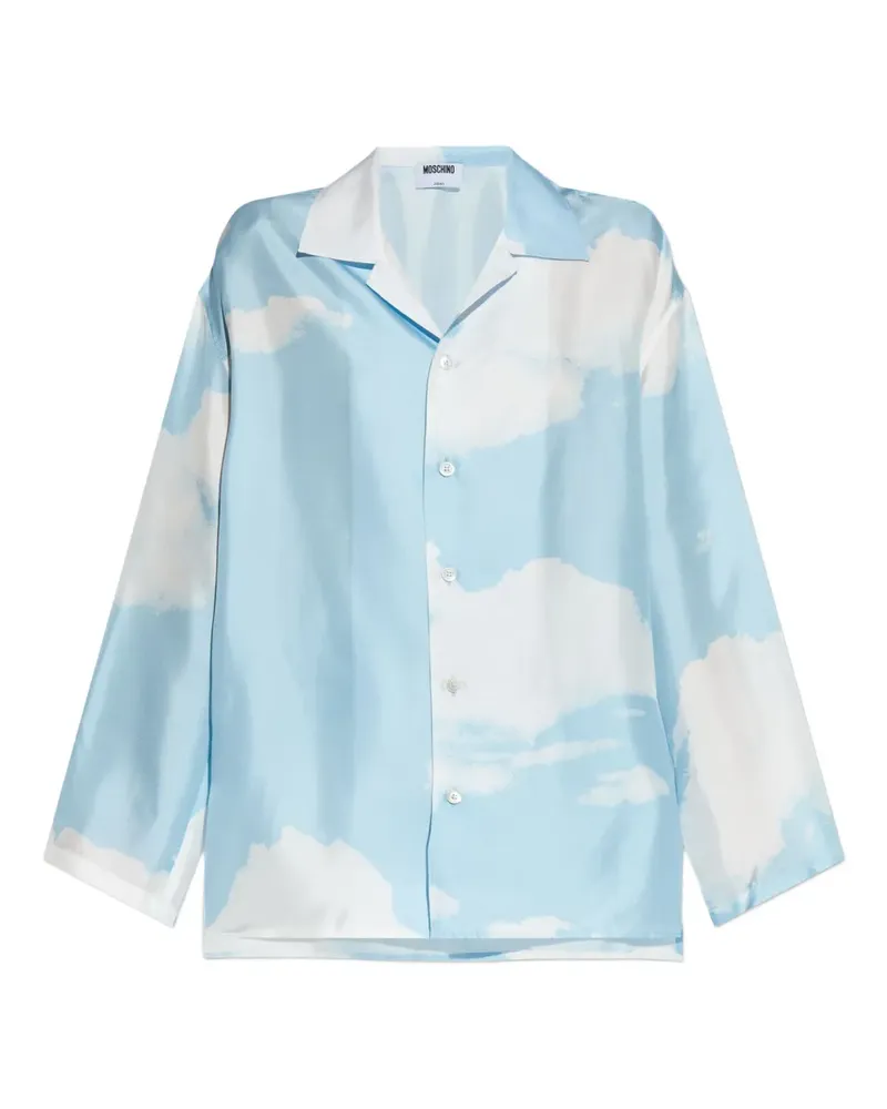 Moschino T-Shirt mit Wolken-Print - Blau Blau