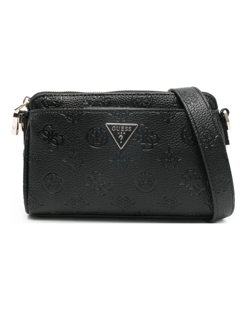 Guess Mini Cresidia II Schultertasche mit abnehmbarem Riemen - Schwarz Schwarz