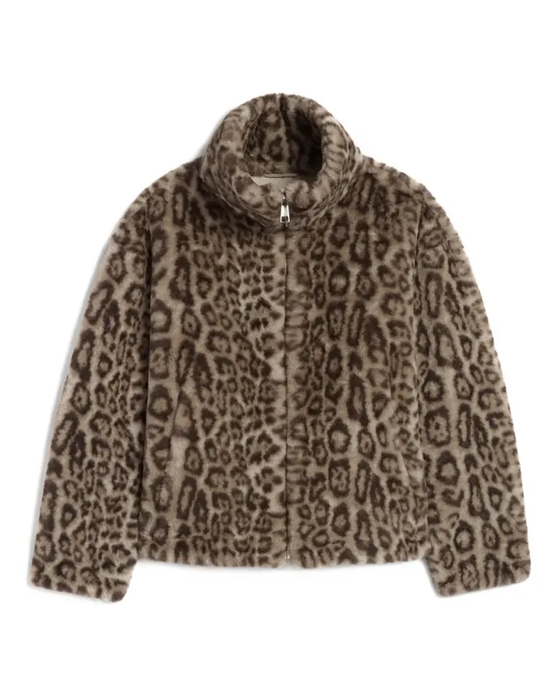 APPARIS Brooks Jacke aus Faux Fur mit Leopardenprint - Nude Nude